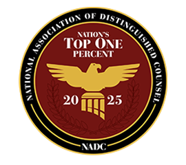 National Association Of Distinguished Counsel | Nation's Top One Percent | NADC | 2025